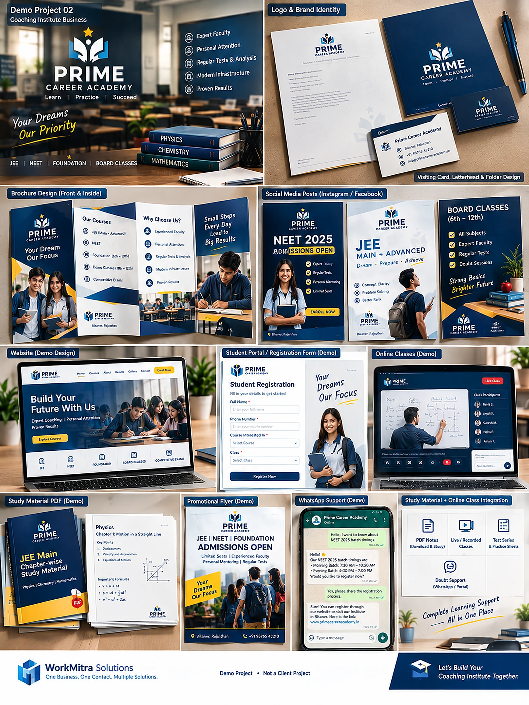 Illustrative coaching admissions sample materials